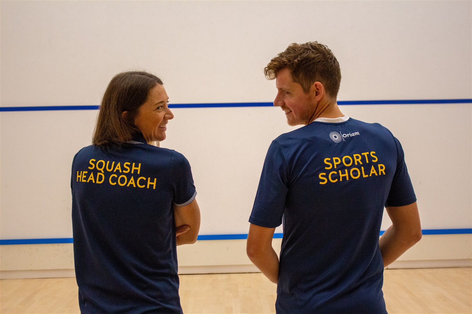 Scotland's men's number one squash player Greg Lobban – pictured with wife, and Heriot-Watt head coach Donna – will compete in the BUCS final tomorrow. Picture: Craig Philip